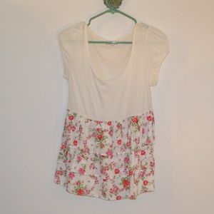 4for$20🤑VINTAGE FLORAL TOP,SIZE LARGE